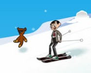 Mr Bean skiing holiday online sport játék