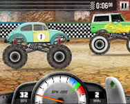 Racing monster trucks sport